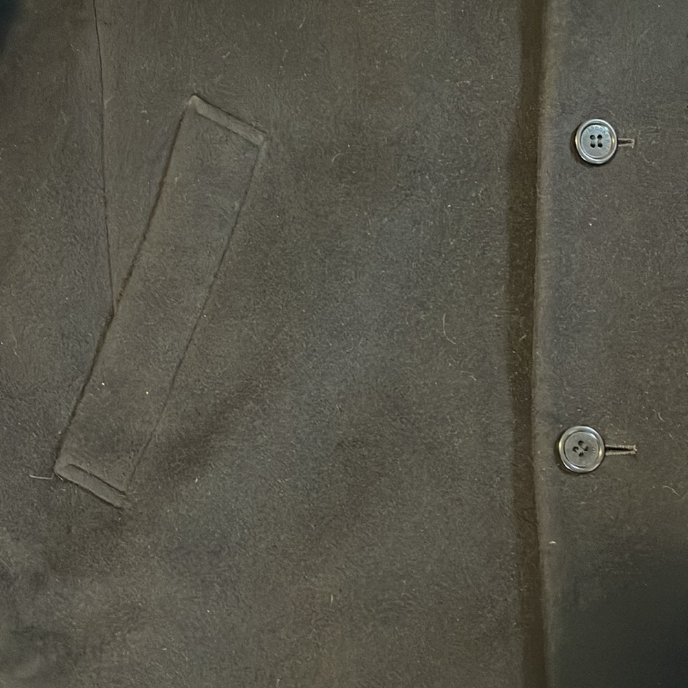 Brooks Brothers Mens Black Pea coat - Picture 2 of 4